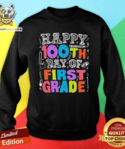 Bewildered Happy 100th Day Of First Grade 5 Math 2021 Sweatshirt - Design by Teeshirtbear.com
