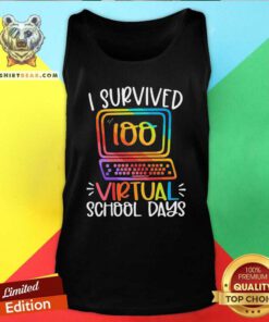 Bored I Survived 100 Virtual 3 School Days Tank Top - Design by Teeshirtbear.com