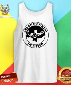 Bored Jesus And On The 7th Day He Lifted Tank Top - Design by Teeshirtbear.com