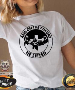 Bored Jesus And On The 7th Day He Lifted V-neck - Design by Teeshirtbear.com