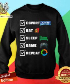 Esport Eat Sleep Game Repeat Sweatshirt - Design By Teeshirtbear.com
