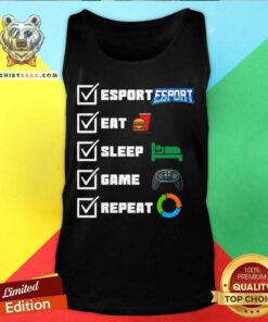 Esport Eat Sleep Game Repeat Tank Top - Design By Teeshirtbear.com
