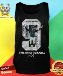 Nick Foles Eagles Thank You For The Memories Signature Tank Top - Design By Teeshirtbear.com