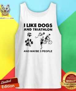 Disappointed I Like Dogs And Triathlon And Maybe 3 People Tank Top - Design by Teeshirtbear.com