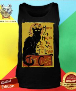Black Cat Hand In Hand Is The Only Way To Land The Cure Tank Top - Design By Teeshirtbear.com