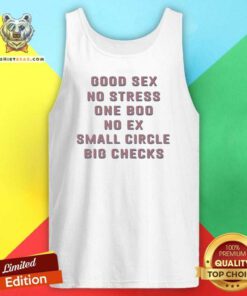 Good Sex No Stress One Boo No Ex Small Circle Big Checks Tank Top