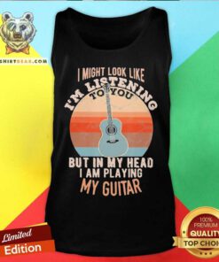 In My Head I Am Playing My Guitar Vintage Tank Top - Design By Teeshirtbear.com