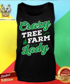 Crazy Tree Farm Lady Christmas Tree Merry Xmas Tank Top - Design By Teeshirtbear.com