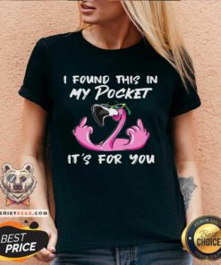 Flamingo I Found This In My Pocket It’s For You V-neck