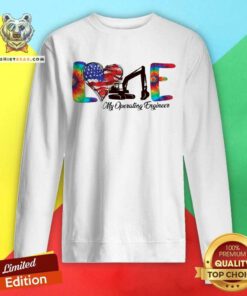 Love My Operating Engineer American Flag Independence Day Sweatshirt - Design By Teeshirtbear.com