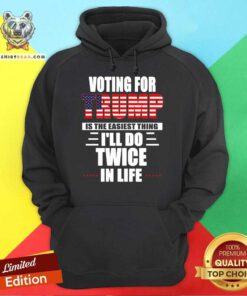 Voting For Trump Is The Easiest Thing I’ll Do Twice In Life Hoodie - Design By Teeshirtbear.com