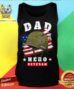 Dad Us Army Veteran Hero Father’s Day American Flag Tank Top - Design By Teeshirtbear.com