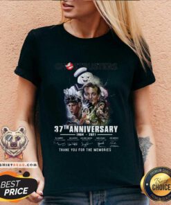 Ghostbusters 37th Anniversary Thank You For The Memories Signatures V-neck