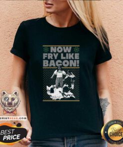 Seniors Now Fry Like Bacon Christmas V-neck