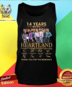 14 Years Heartland Thank You For The Memories Signatures Tank Top - Design By Teeshirtbear.com