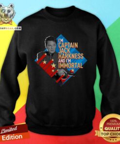 I’m Captain Jack Harkness And I’m Immortal V-neck - Design By Teeshirtbear.com