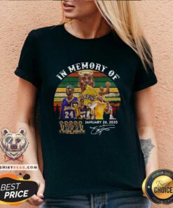In Memory Of Kobe Bryant January 26 2020 Signature Vintage V-neck