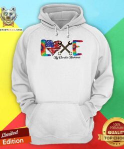 Love My Elevator Mechanic American Flag Independence Day Hoodie - Design By Teeshirtbear.com