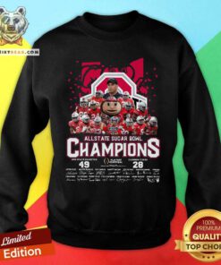 Allstate Sugar Bowl Champions Ohio State Buckeyes 49 28 Clemson Tigers Signatures Sweatshirt - Design By Teeshirtbear.com