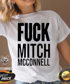 Fuck Mitch Mcconnell V-neck - Design By Teeshirtbear.com