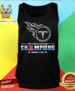 Tennessee Titans AFC South Division Champions January 3 2021 Tank Top - Design By Teeshirtbear.com