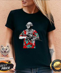 Irritated 15 Boogaloo With Gun V-neck - Design by Teeshirtbear.com