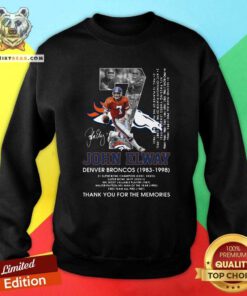 Jaded 07 John Elway Denver Broncos 1983 1998 Signature Sweatshirt - Design by Teeshirtbear.com