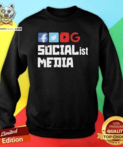 Malicious Facebook Tweeter Youtube Google 4 Socialist Media Sweatshirt - Design by Teeshirtbear.com