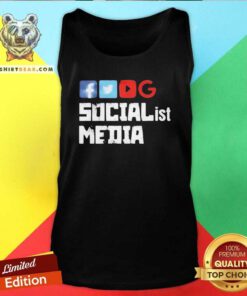 Malicious Facebook Tweeter Youtube Google 4 Socialist Media Tank Top - Design by Teeshirtbear.com