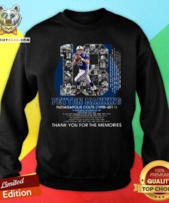 Negative 18 Peyton Manning Indianapolis Colts Signature Sweatshirt - Design by Teeshirtbear.com