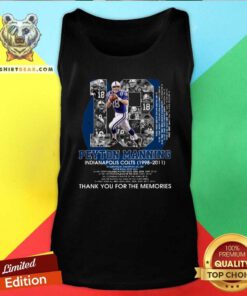 Negative 18 Peyton Manning Indianapolis Colts Signature Tank Top - Design by Teeshirtbear.com