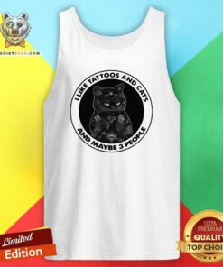 Black Cat I Like Tattoos And Cats And Maybe 3 People Tank Top