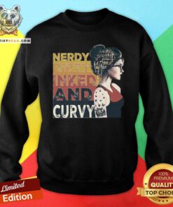 Nerdy Dirty Inked And Curvy Book Girl Vintage Sweatshirt - Design By Teeshirtbear.com