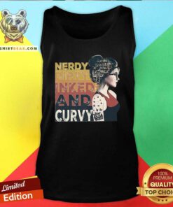 Nerdy Dirty Inked And Curvy Book Girl Vintage Tank Top - Design By Teeshirtbear.com