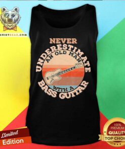Never Underestimate An Old Man With A Bass Guitar Vintage Tank Top - Design By Teeshirtbear.com