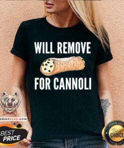 Will Remove For Cannoli V-neck - Design By Teeshirtbear.com