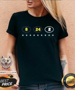 8 24 2 Kobe Gianna Bryant Tribute V-neck - Design By Teeshirtbear.com