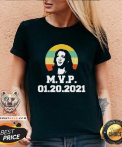 Kamala Harris MVP 01 20 2021 Vintage Sunset V-neck