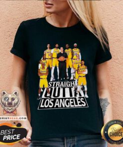 Straight Out Los Angeles Lakers V-neck - Design By Teeshirtbear.com