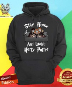 Stay Home And Watch Harry Potter Face Mask Hoodie - Design By Teeshirtbear.com