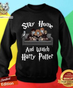 Stay Home And Watch Harry Potter Face Mask Sweatshirt - Design By Teeshirtbear.com