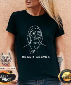 Positive Reanu Keeves 13 Art V-neck - Design by Teeshirtbear.com