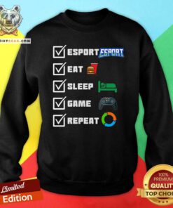 Esport Eat Sleep Game Repeat Hoodie - Design By Teeshirtbear.com