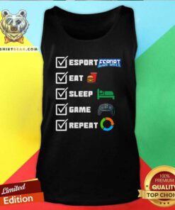 Esport Eat Sleep Game Repeat Tank Top - Design By Teeshirtbear.com