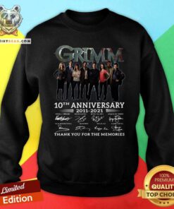 Grimm 10th Anniversary Thank You For The Memories Signatures Sweatshirt