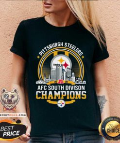Pittsburgh Steelers 2020 Nfc South Division Champion V-neck - Design By Teeshirtbear.com