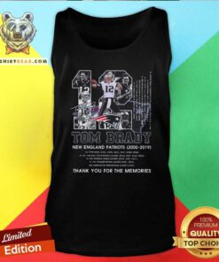 Reluctant 12 Tom Brady New England Patriots 2000 2019 Signature Tank Top - Design by Teeshirtbear.com