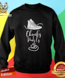 Reluctant Kamala Harris Chucks And Pearls 2021 Snacker Converse Sweatshirt - Design by Teeshirtbear.com