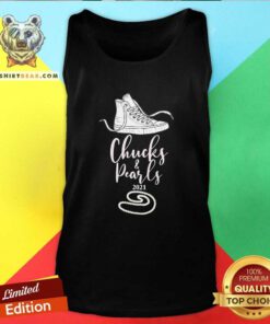 Reluctant Kamala Harris Chucks And Pearls 2021 Snacker Converse Tank Top - Design by Teeshirtbear.com