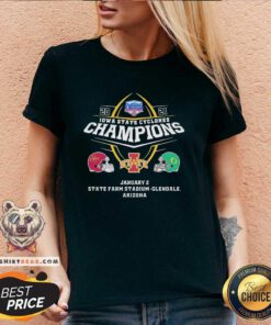 2020 Iowa State Cyclones Champion January State Farm Stadium Glendale Arizona V-neck - Design By Teeshirtbear.com